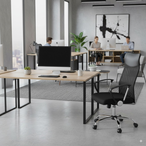 Carlos High Back Mesh Office Chair Black